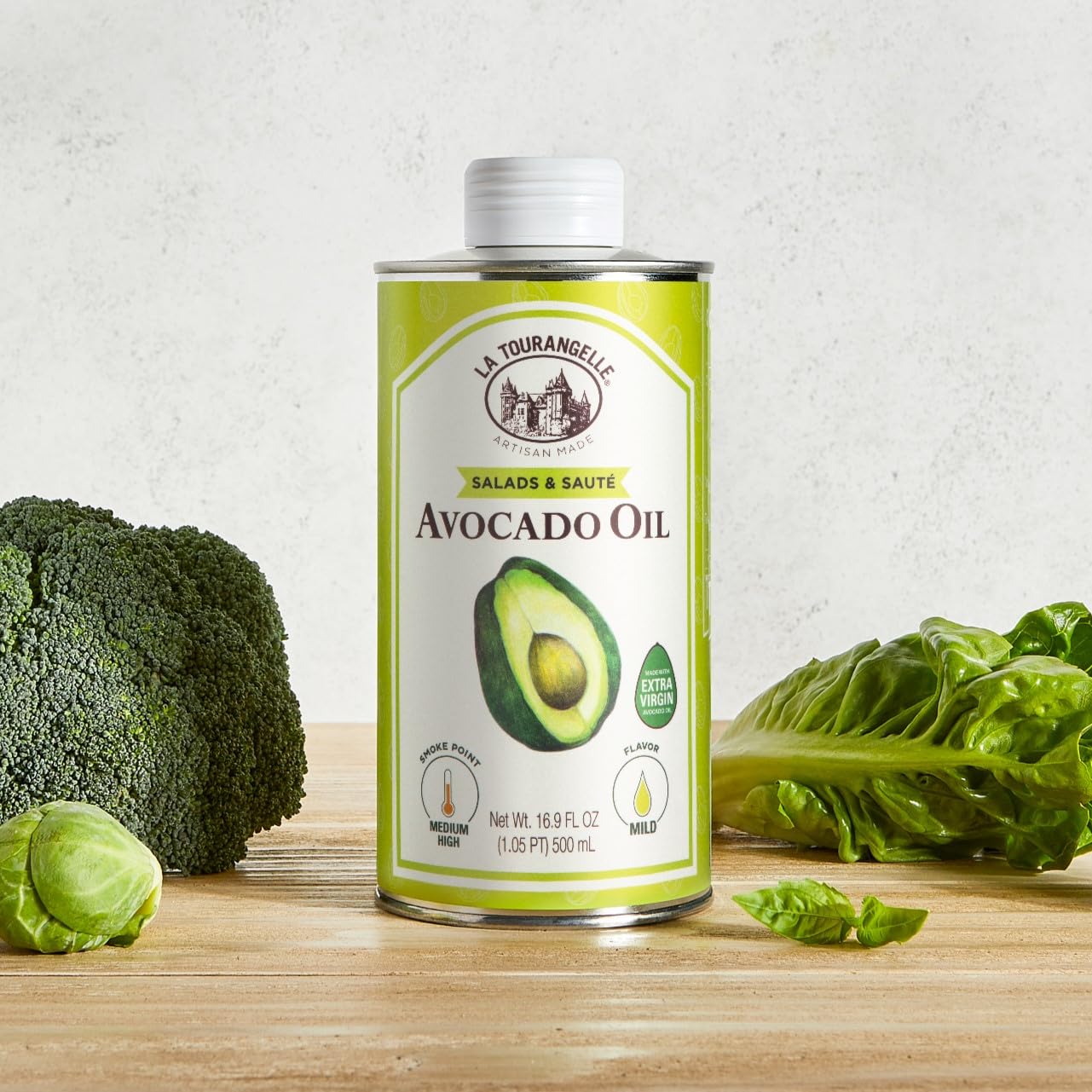 La Tourangelle Avocado Oil 16.9 Fl Oz, All-Natural, Artisanal, Great for Salads, Fruit, Fish or Vegetables, Buttery Flavor