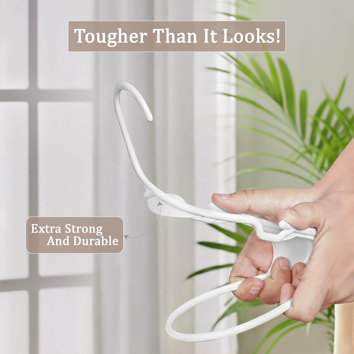 Utopia Home - Plastic Hangers 50 Pack - Space Saving Clothes Hanger - Durable and Strong Closet Organizers and Storage Makes It Ideal Stocking Stuffers or Apartment or Dorm Room Essentials (White)
