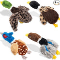 Stuffing-Free Duck Dog Toys, 4 Pack Squeaky Crinkle Plush Dog Toy Set, No-Stuffing Puppy Toys for Small & Medium Dogs, Soft Dog Toys for Light to Moderate Chewers