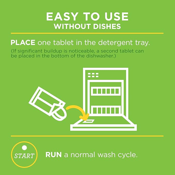Affresh Dishwasher Cleaner, Helps Power Away Odor Causing Bacteria, Limescale, Mineral Deposits & Grime Inside Pump, Tub & Hoses, 6 Tablets, 6 Month Supply