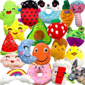 Jalousie 18 Pack Dog Squeaky Toys Cute Stuffed Pet Plush Puppy Chew for Small Medium Pets - Bulk