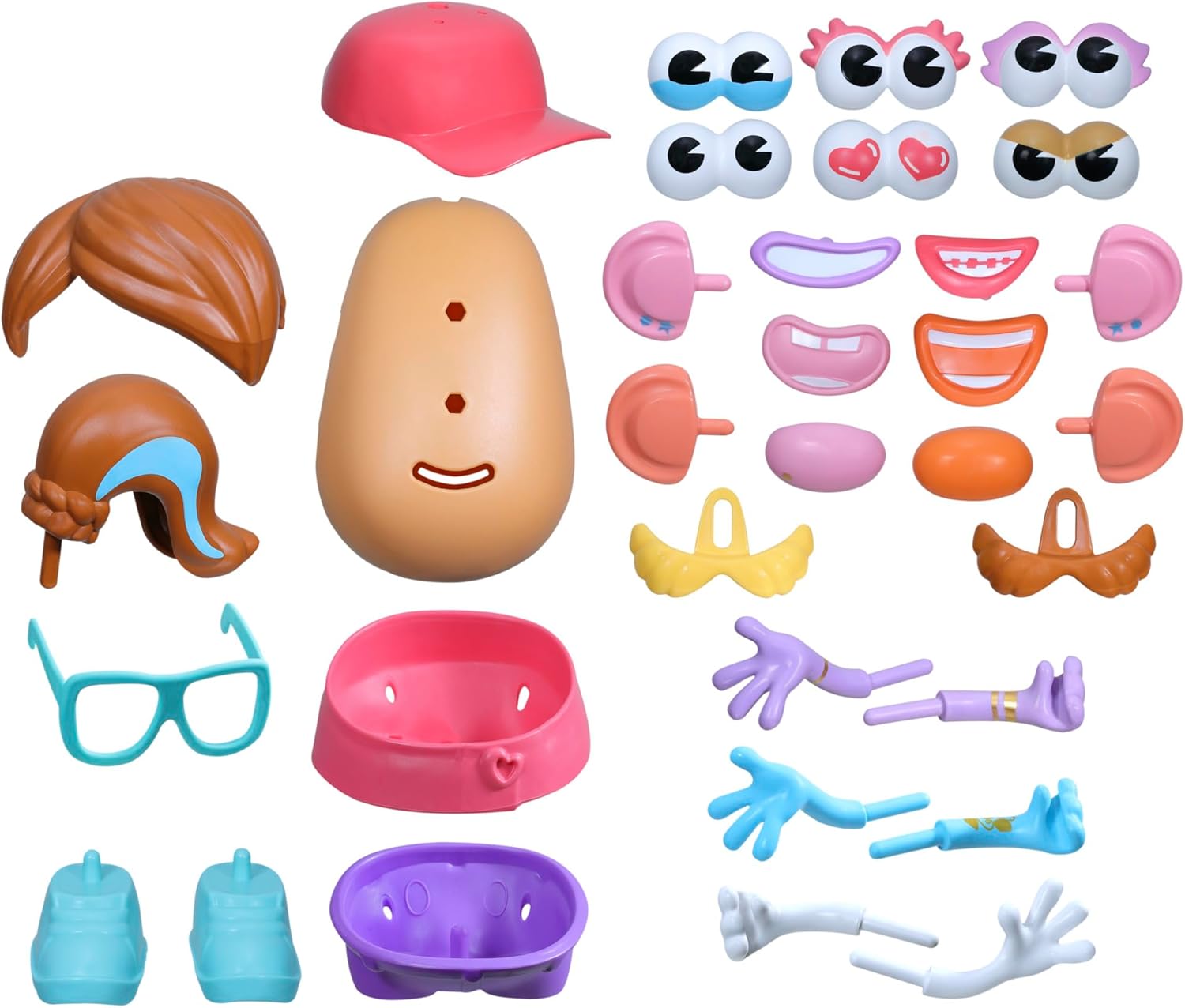 Potato Head Express Yourspud Playset with 1 Potato Body and 32 Accessories, Creative Toddler and Preschool Toys for Boys and Girls 2 Years and Up