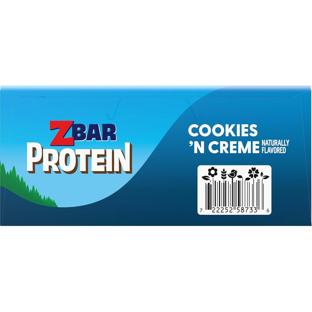 Zbar Protein - Cookies 'N Creme - Crispy Snack Bars - Made with Organic Oats - Non-GMO - 5g Protein - Gluten Free Protein Bars (15 Pack)