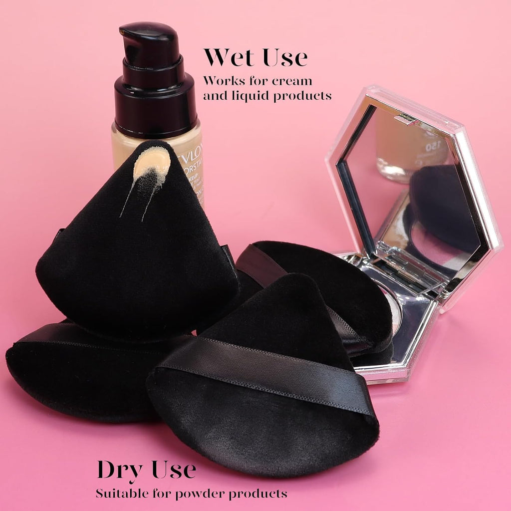 BEAKEY 12pcs Triangle Powder Puffs for Loose Powder & Foundation Makeup