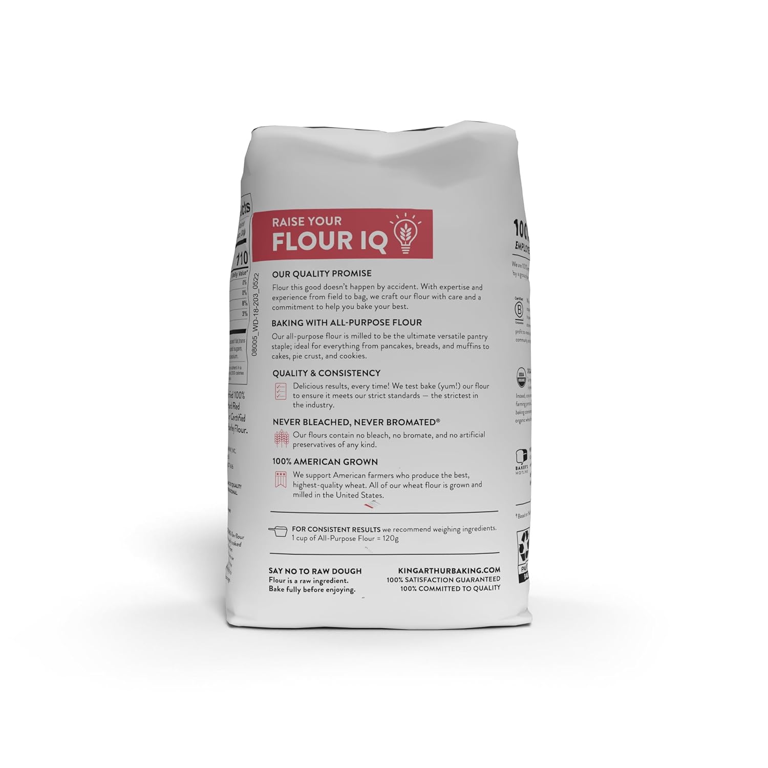 King Arthur 100% Organic All-Purpose Flour, Unbleached, 2 lb (Pack of 1) - Non-GMO Project Verified, No Preservatives
