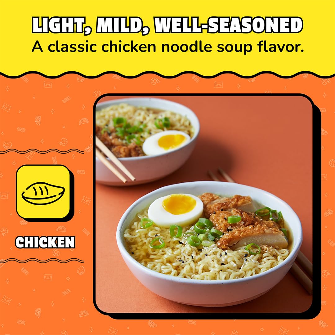 Maruchan Ramen Chicken, Instant Ramen Noodles, Ready to Eat Meals, 3 Oz, 24 Count