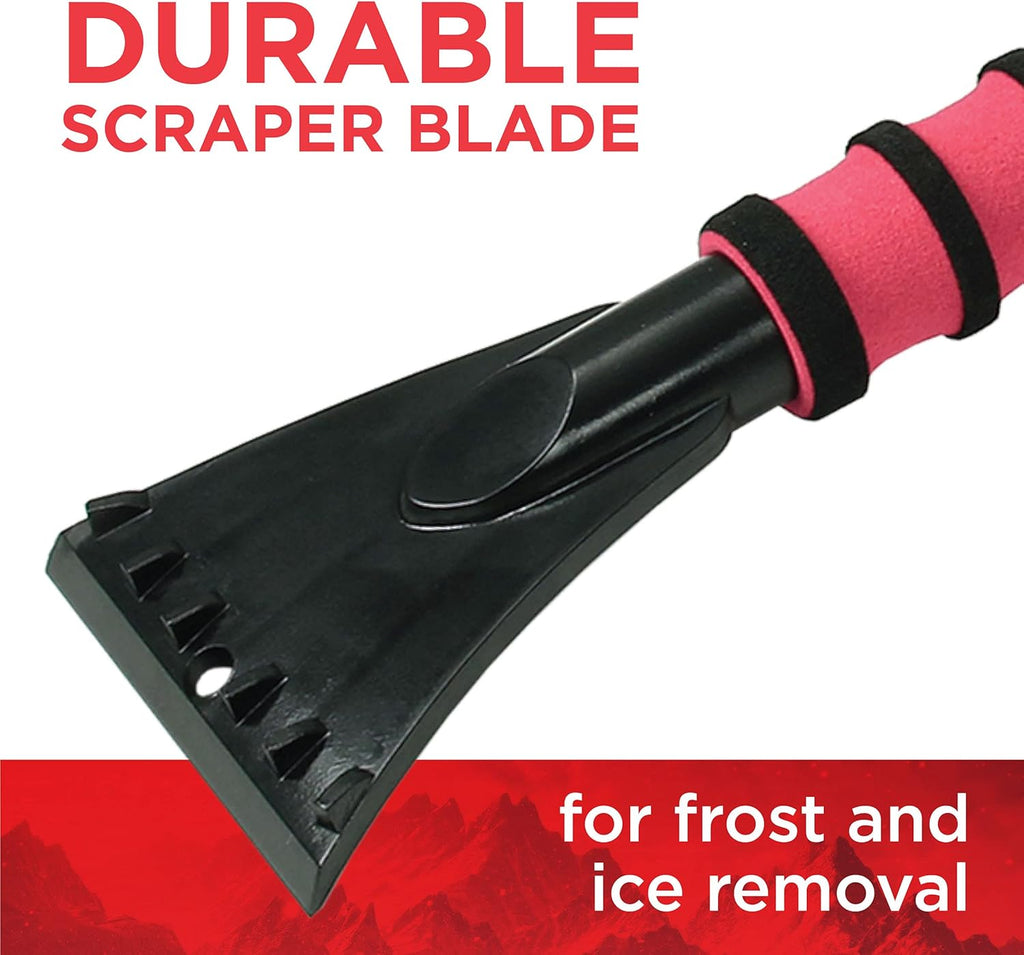 Mallory 532 26 Inch Snow Brush with Ice Scraper for Cars, Trucks, SUVs, RVs, and More (Colors May Vary)