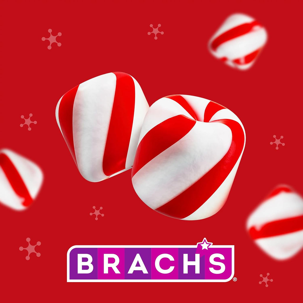 Brach's Bobs Sweet Stripes Soft Peppermint Candy, Individually Wrapped Pieces, 3.9 lb Tub (350 Count)