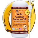 Natural Dog Company Wild Alaskan Salmon Oil for Dogs - Omega 3 Fish Oil Supplement with EPA & DHA for Skin, Coat, Itch Relief, Joints, Heart & Immune Support, Liquid Food Topper, 16 oz