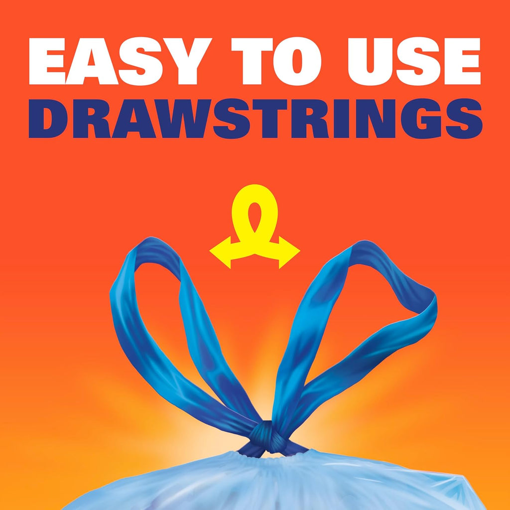 Hefty Blue Trash Bags, Blue, 13 Gallon, 60 Counthou