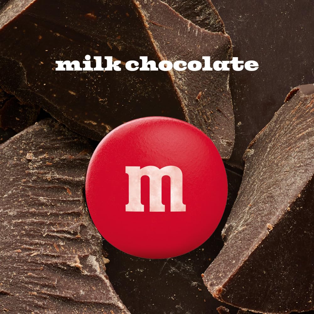 M&M'S Milk Chocolate Candy, Party Size, 2.4 lb Resealable Bag for Parties, Baking & Sharing
