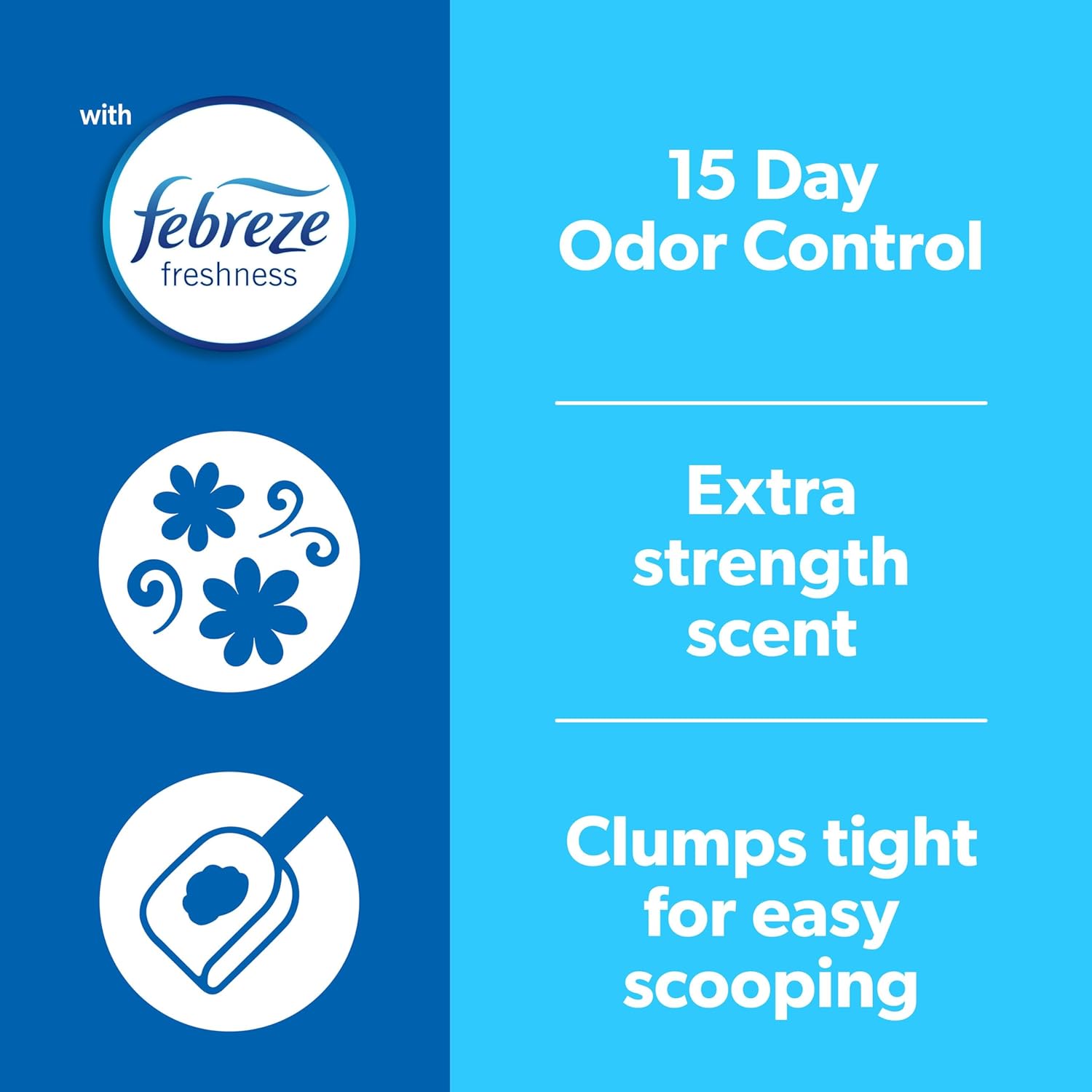 Fresh Step Extreme Clumping Litter With Febreze Freshness, Mountain Spring Scent Clumping Cat Litter With Guaranteed Odor Control, 14 lb. Box