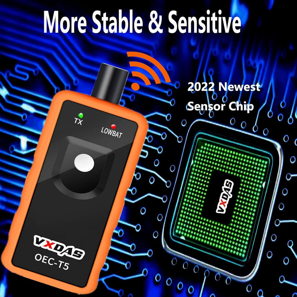 VXDAS TPMS Relearn Tool for GM Tire Sensor TPMS Reset Tool Tire Pressure Monitor system Activation Tool OEC-T5 for GM Buick/Chevy/Cadillac Series Vehicles 2023 Edition