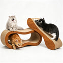 Simple Delxue Cat Scratcher, 2 in 1 Cat Scratching Board, Cat Cardboard, Scratch Lounger, Large, 27.56 x9.45 x8.86 inch