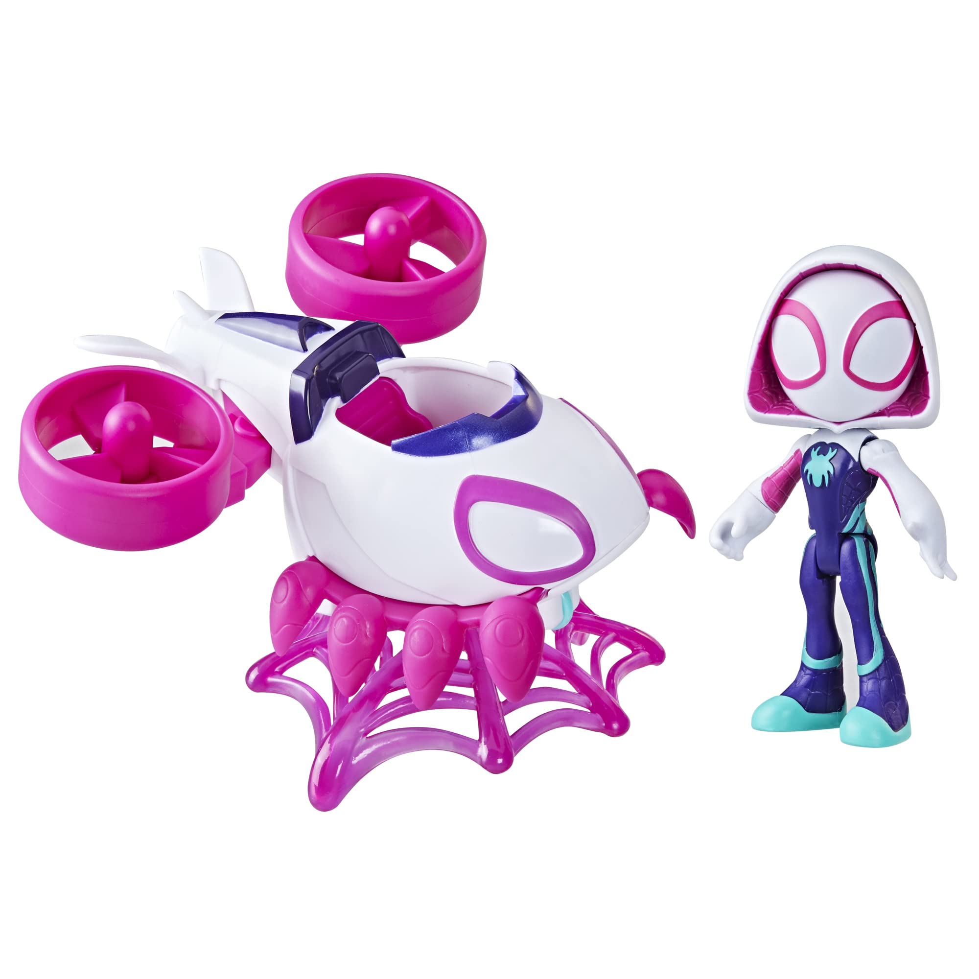 Marvel Ghost-Spider Copter Set, 4-Inch Scale Action Figure with Vehicle & Accessory, Preschool Super Hero Toy