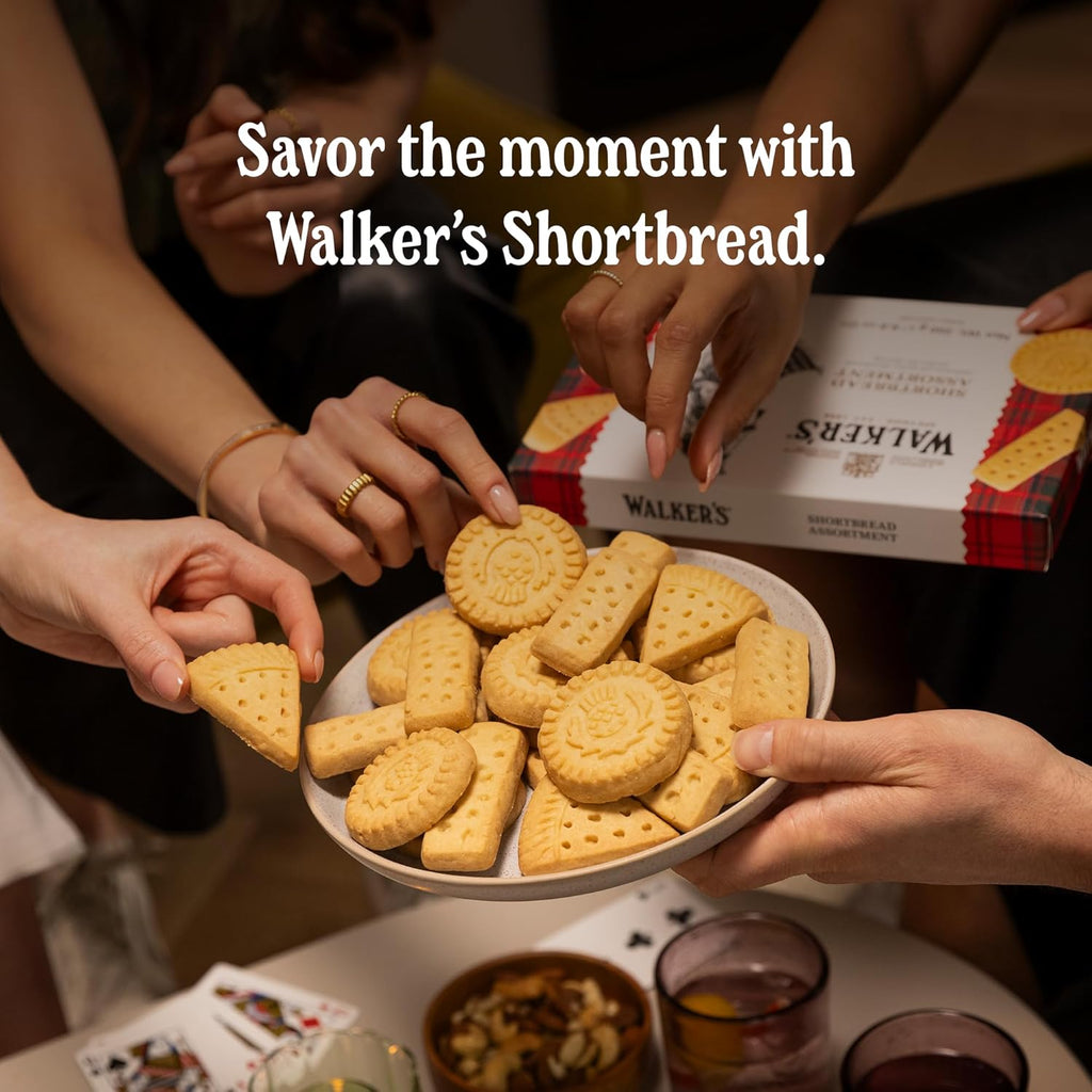 Walker's Shortbread Traditional Assortment, Pure Butter Shortbread Cookies, 17.6 Oz Box
