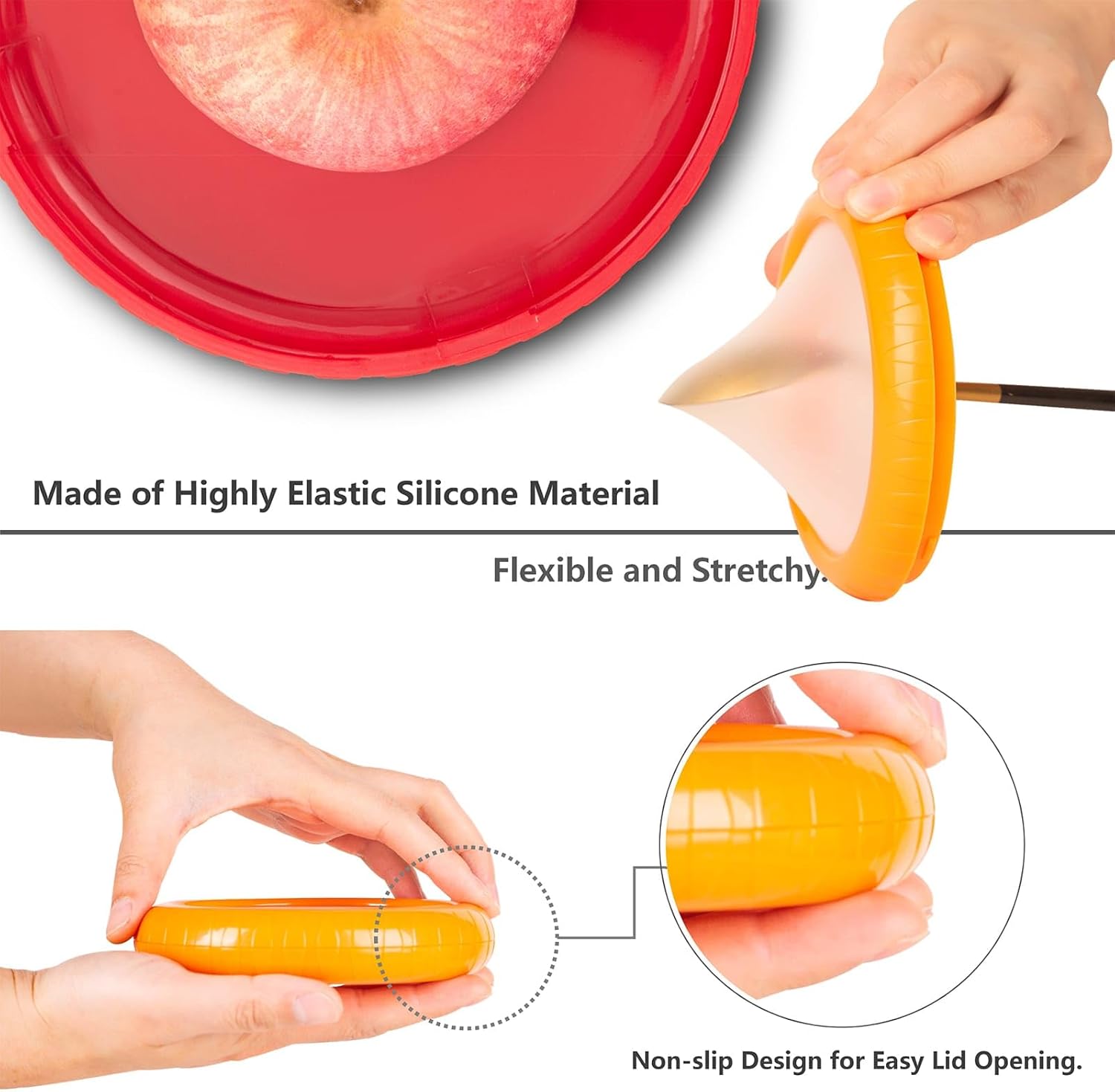 Avocado Saver and Tomato Holder - Set of 4 Reusable Storage Containers for Fridge - Ideal for Garlic, Onions, Lemons, and Potatoes