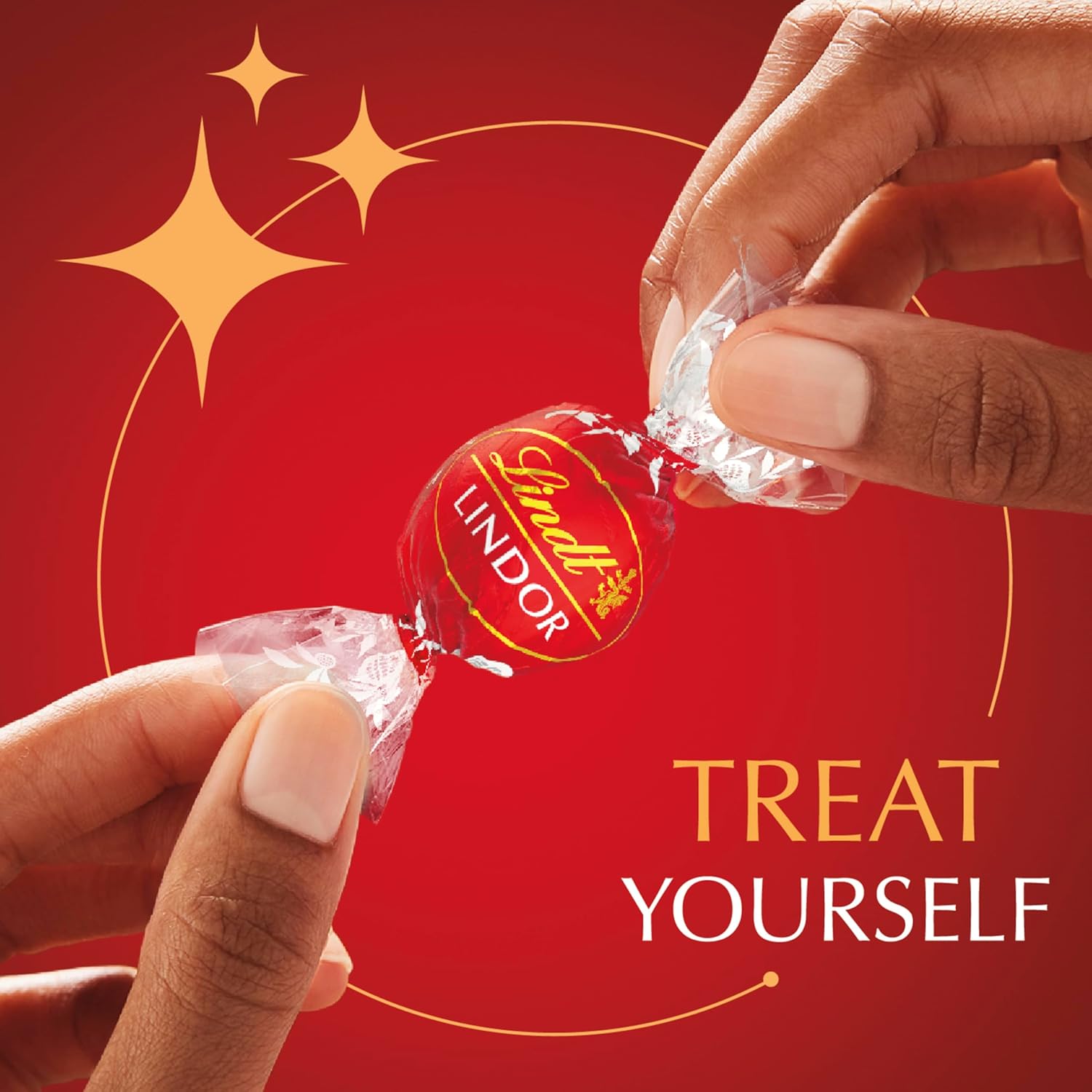 Lindt LINDOR Milk Chocolate Candy Truffles, Milk Chocolate with Melting Truffle Center, 15.2 oz. Bag
