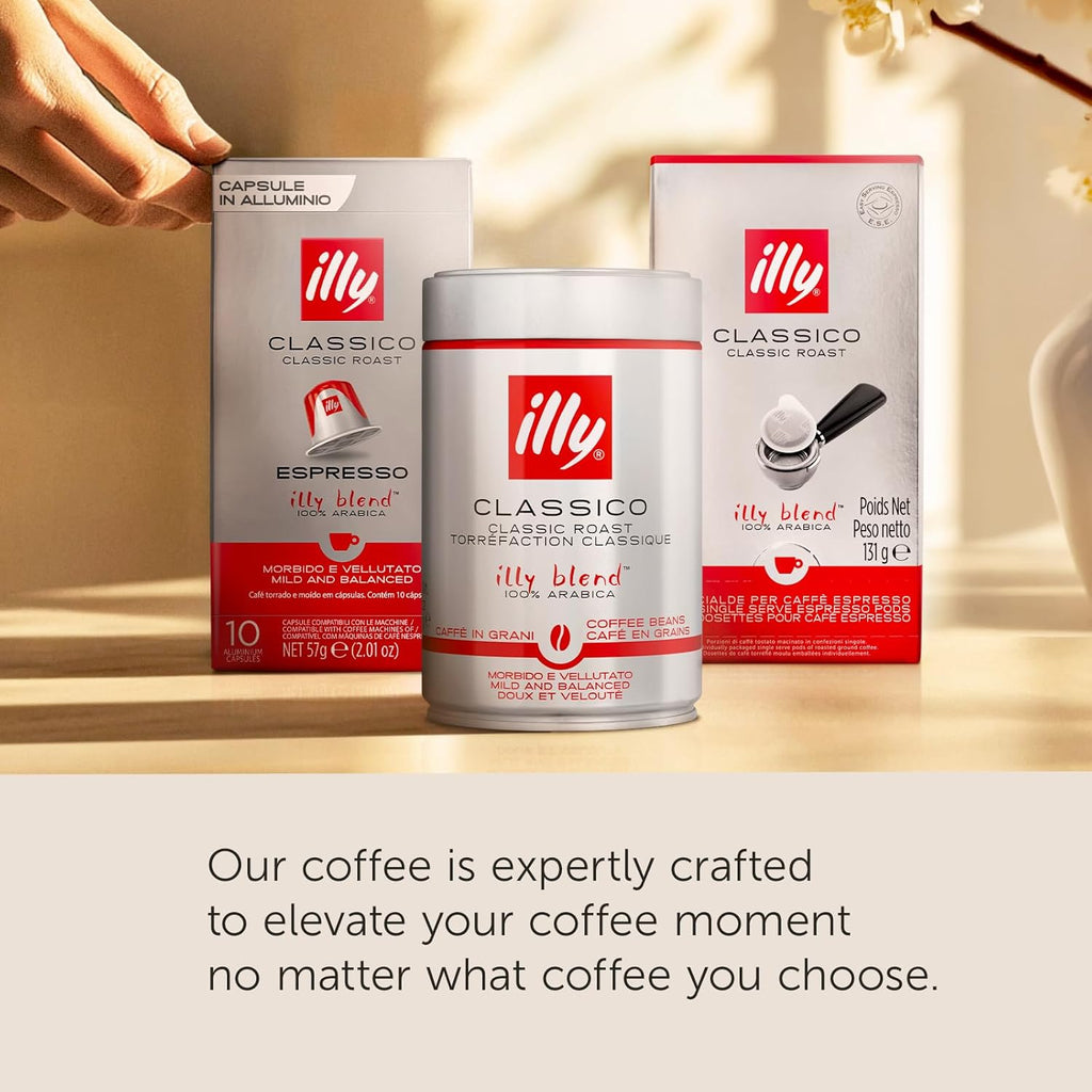 illy Coffee K Cup, Pods for Keurig Machines, Classico Medium Roast, 100% Arabica, Premium Italian Coffee, 32 Count, 1 Pack