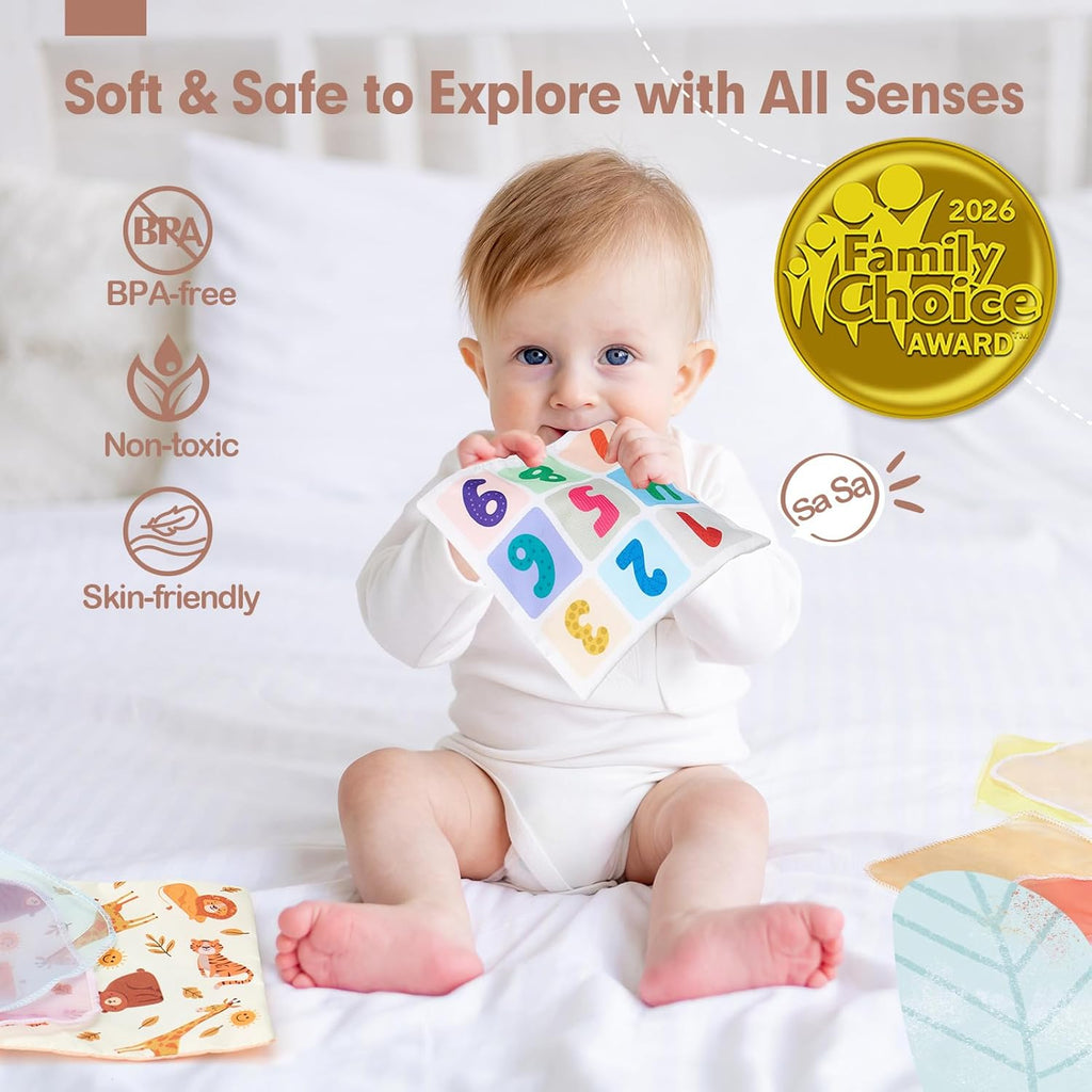 hahaland Baby Tissue Box Toy - Baby Toys 6-12 Months Stocking Stuffers for Babies Montessori Toys for 6 Month Old Must Haves - Boy Girl Shower Gifts 6 9 12 18 Months Old Sensory Pulling Play Scarf Toy