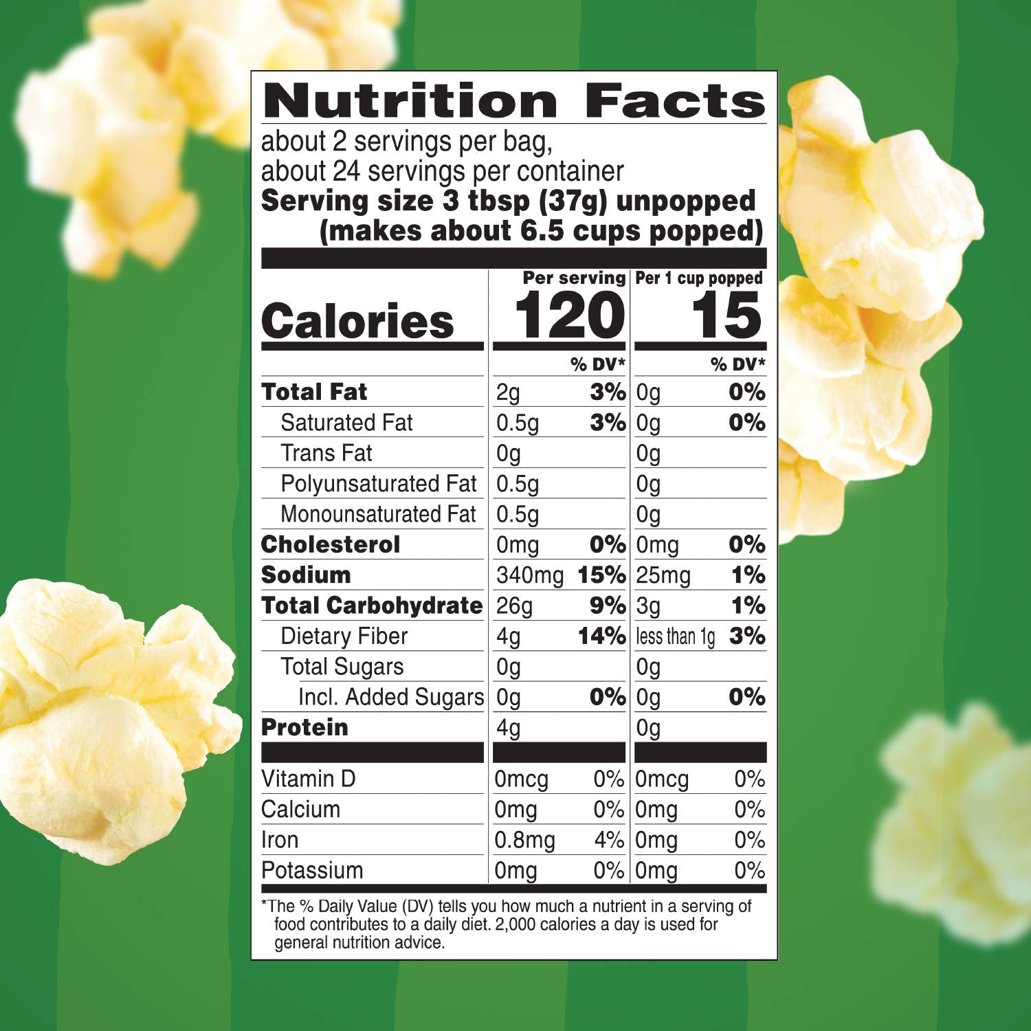 Orville Redenbacher’s Microwave Popcorn SmartPop! Value Size, Butter Flavor, 4g Fiber Per Serving, 2.69 oz., 12-Count