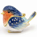 Robin Bird Jewelry Trinket Boxes Hinged Ring Box.Collectible Bird Figurines Home Decor Gifts for Women.Necklace Rings Earrings Organizer.