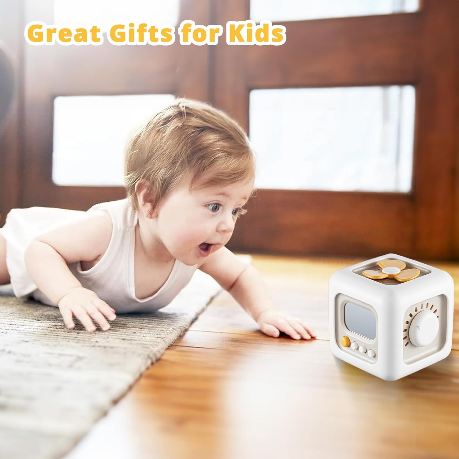 Busy Cube Toy for 1 Year Old Boy, Montessori Toys for 1+ Year Old, Travel Sensory Toys for Toddlers 1-3, Learning Fine Motor Skills| 1st Birthday Gifts Baby Boy Toys 9 12 Months