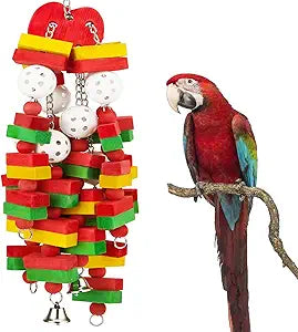 MEWTOGO Large Bird Parrot Toys for Cockatoos African Grey Macaws and  Parrots Bird Gift