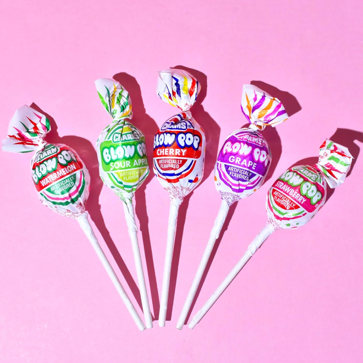 Charms Blow Pop Lollipops - Individually Wrapped Dual Candy and Gum Suckers - Peanut Free, Gluten Free - Bulk Treat for Kids and Adults - Assorted Flavors, 45 Count (29.25 oz.)