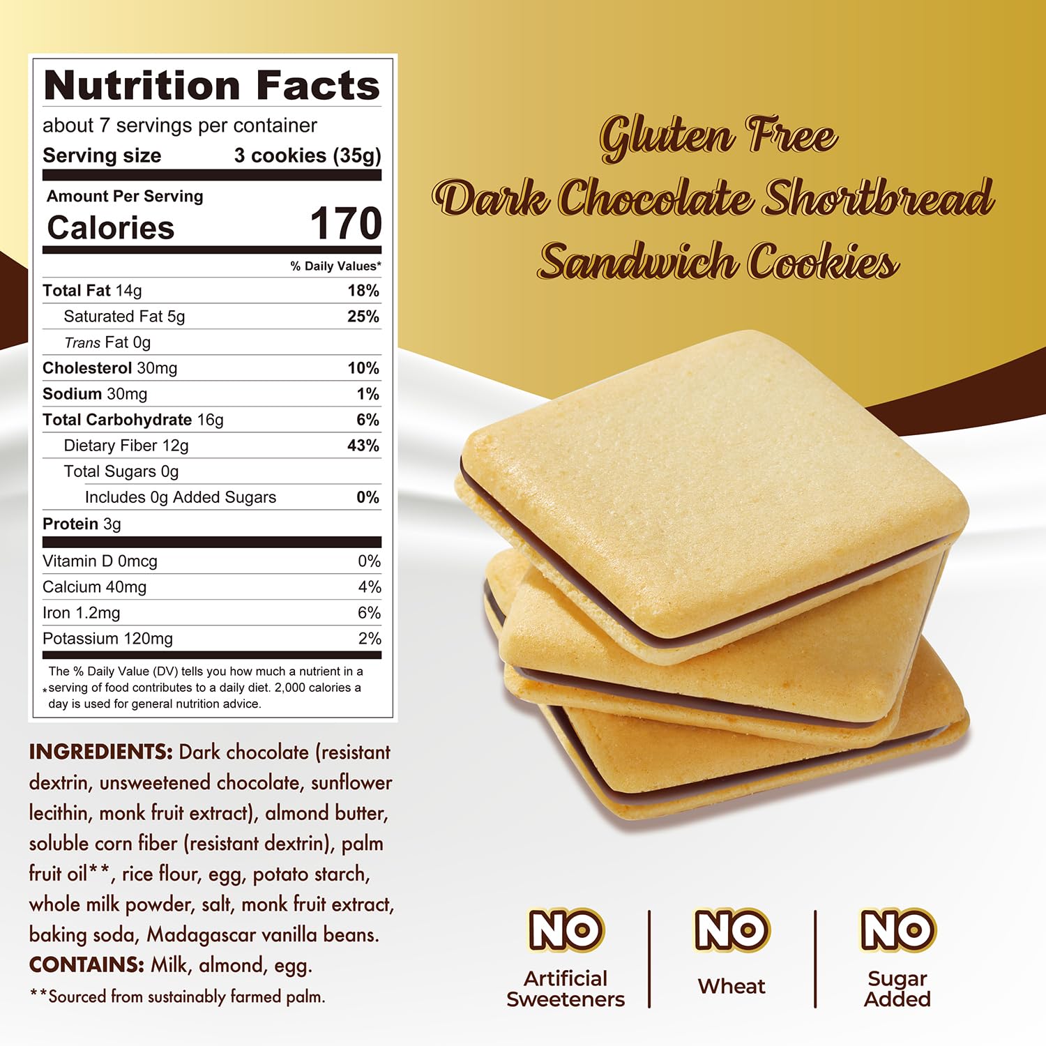 ChocZero Chocolate Cookies, Dark Chocolate Jolies – Gluten Free, Sugar Free, 20 Crispy Chocolate Filled Keto Cookies Per Box, 8 Ounce