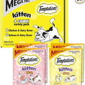 Temptations Kitten Treats Classic Crunchy and Soft Cat Treats Variety Pack, 6.3 oz. Pouches (Pack of 4)