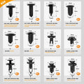 GOOACC 240PCS Bumper Retainer Clips Car Plastic Rivets Fasteners Push Retainer Kit 12 Popular Sizes Auto Push Pin Rivets Set -Door Trim Panel Fender Clips for GM Ford Toyota Honda Chrysler
