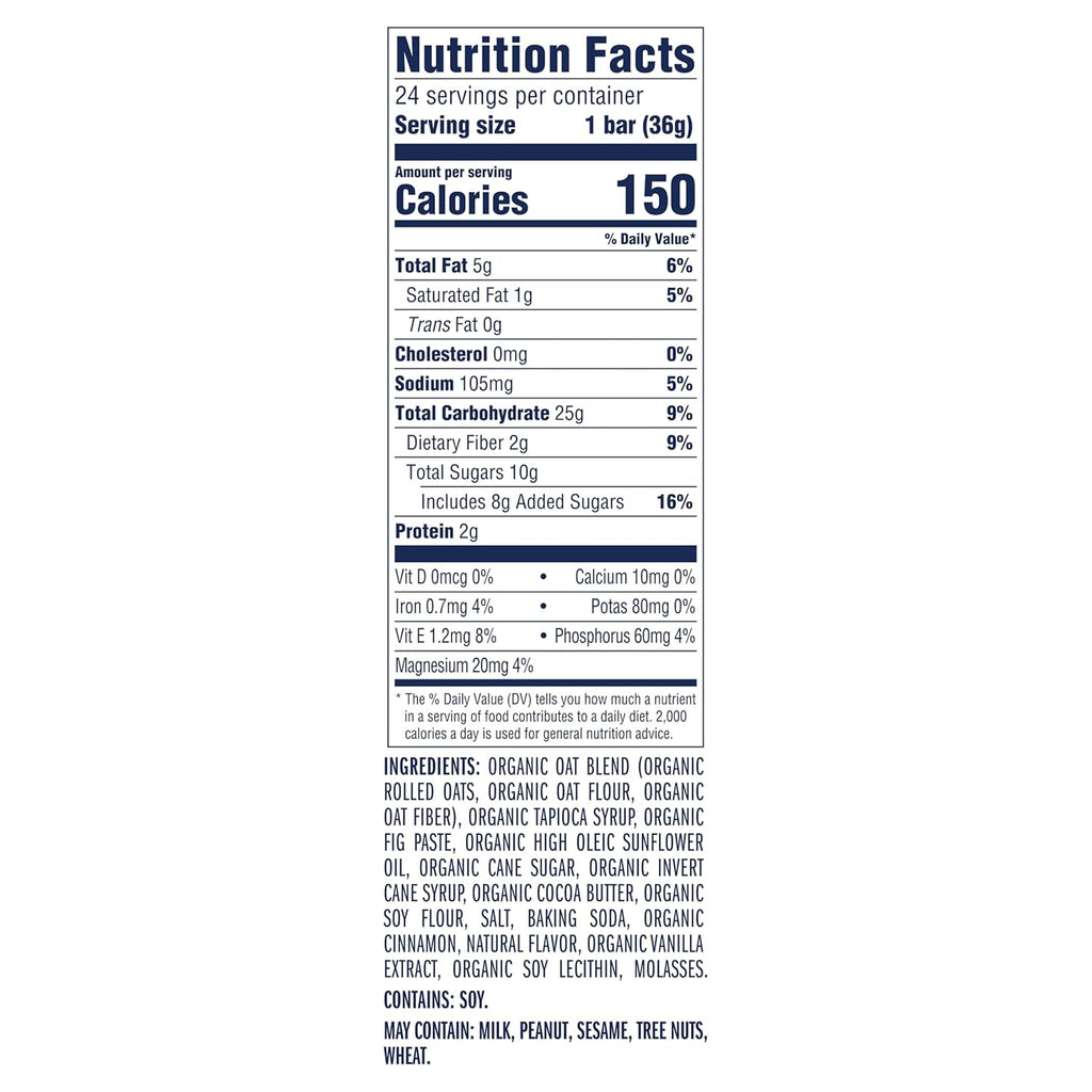 Zbar - Iced Oatmeal Cookie - Soft-Baked Energy Snack Bars - Non-GMO - 12g Whole Grains - USDA Organic Granola Bars (24 Pack)