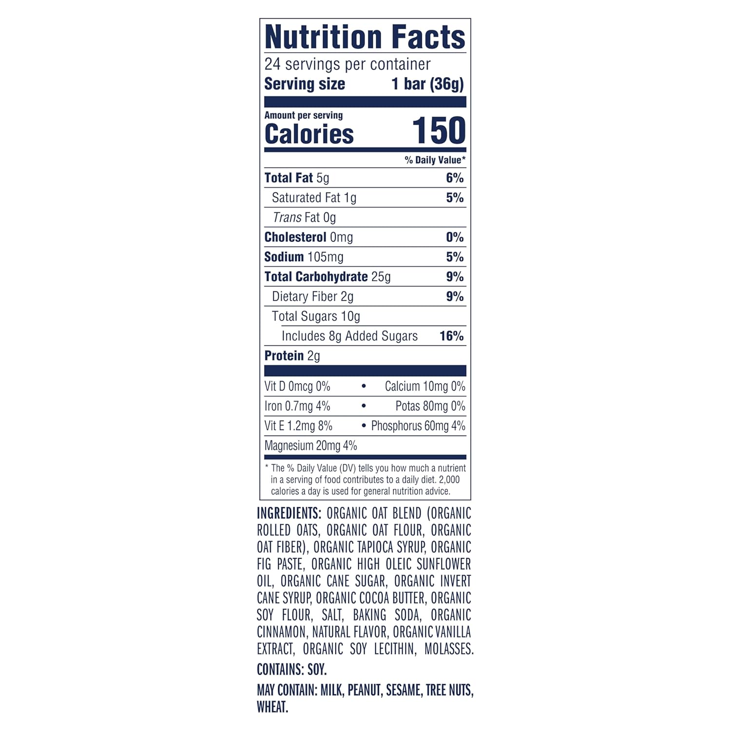 Zbar - Iced Oatmeal Cookie - Soft-Baked Energy Snack Bars - Non-GMO - 12g Whole Grains - USDA Organic Granola Bars (24 Pack)