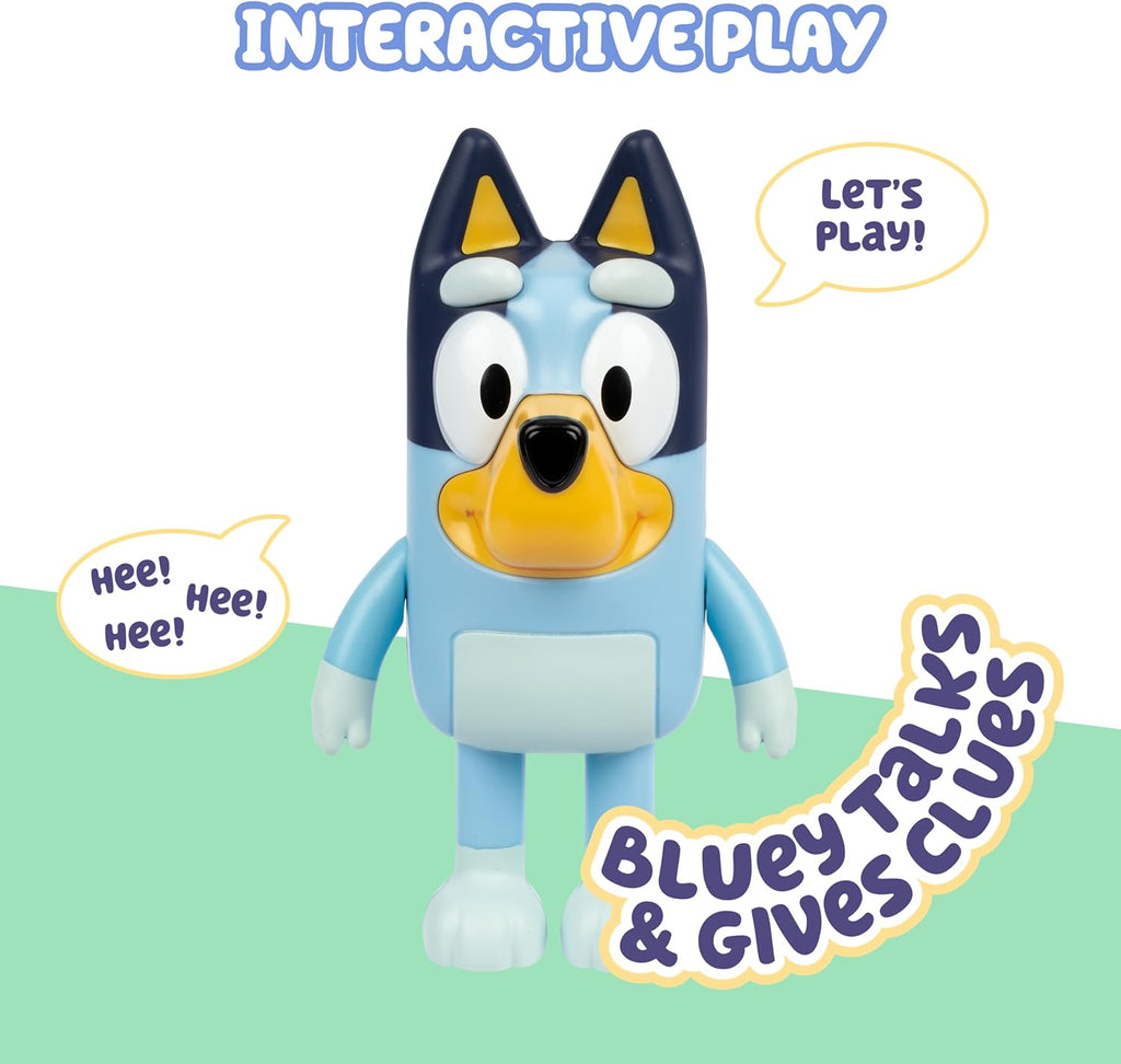 Bluey Game Hide and Seek Figure, Articulated, Musical Kids Figurines with Dance Mode, Interactive Play Toddler Figurine Toys for Ages 3+