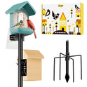 iBorn Camera Bird Feeder Pole 3in1 Compatible Bird Feeder Poles for Outdoors Heavy Duty,63inch Adjustable Height Bird House Pole Mount Kit Bracket Universal for Smart Feeder/Birdhouse