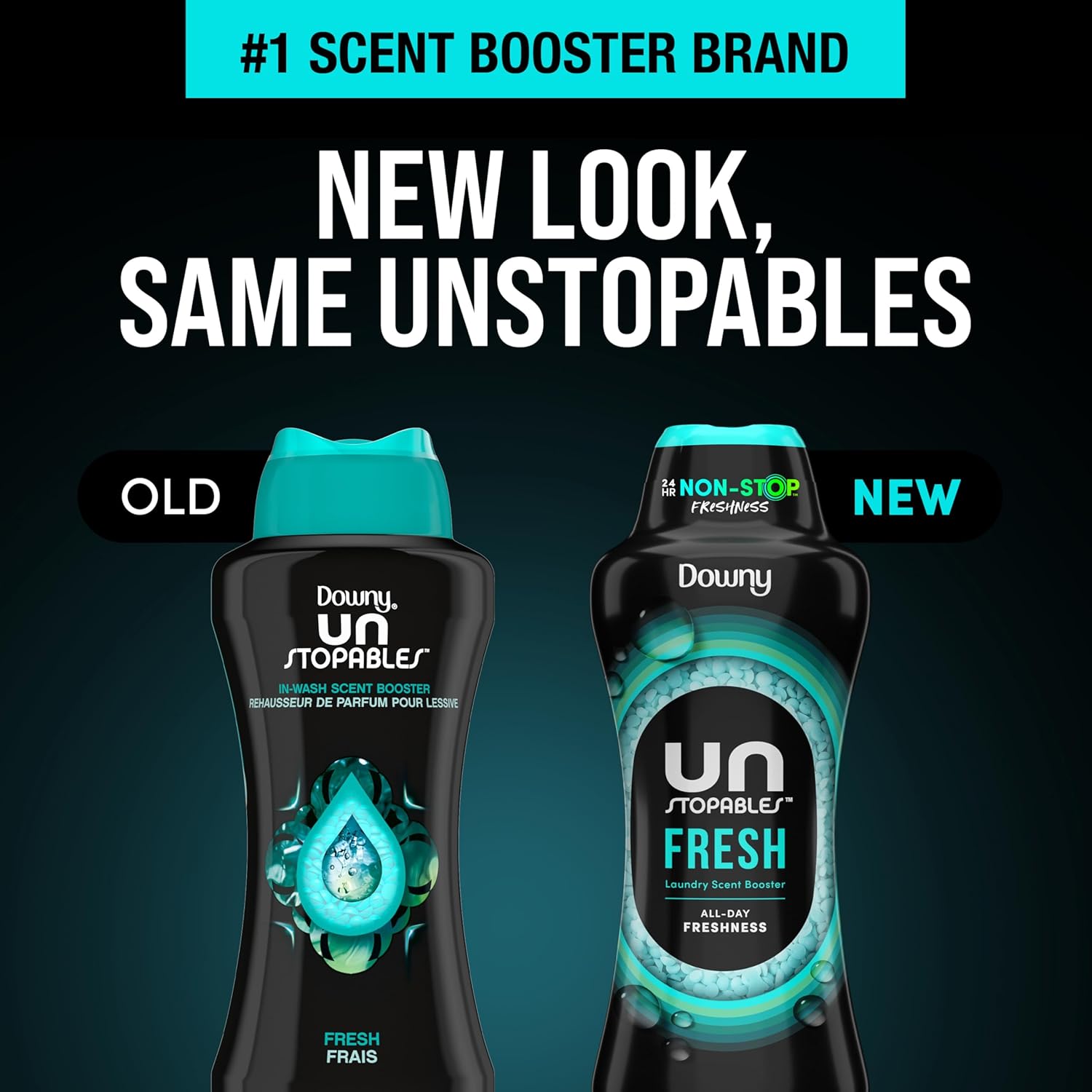 Downy Unstopables In Wash Scent Booster Beads, Fresh Scent, 24 oz, Laundry Beads for Odor Protection (Packaging May Vary)