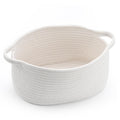 Cute Woven Storage Basket with Handle, Baskets for Gifts Empty, Gift Baskets for Birthday Baby Shower Burr, Decorative Organizer Box for Baby Toy Pet, 13" D x 8" W x 6" H