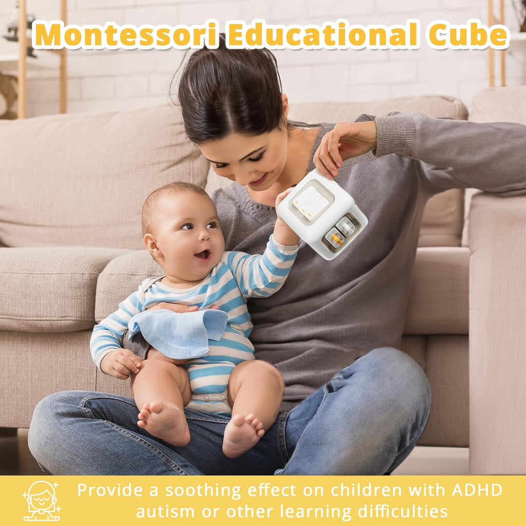 Busy Cube Toy for 1 Year Old Boy, Montessori Toys for 1+ Year Old, Travel Sensory Toys for Toddlers 1-3, Learning Fine Motor Skills| 1st Birthday Gifts Baby Boy Toys 9 12 Months