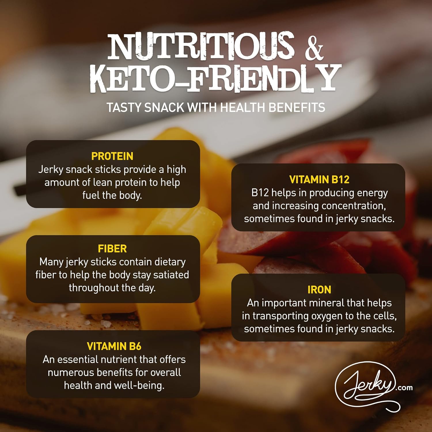Jerky.com 26pc Meat Sticks Variety Pack | Healthy Snack for Adults | Low Sugar & High Protein | Gluten Free & Keto Meat Sticks | Pork, Turkey, Ham Beef Sticks & Cheese Sticks | Valentines Gifts for Him