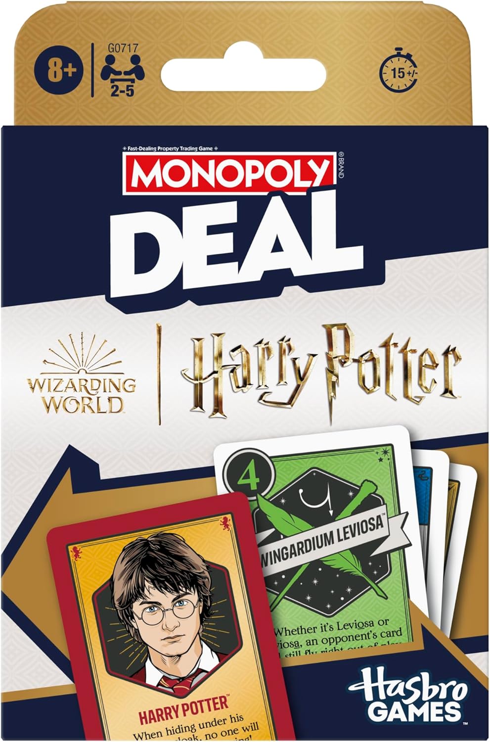 Monopoly Deal: Harry Potter Card Game | Family Games for Kids and Adults | Ages 8 and Up | 2 to 5 Players | 15 mins. | Travel Size | Christmas Stocking Stuffers