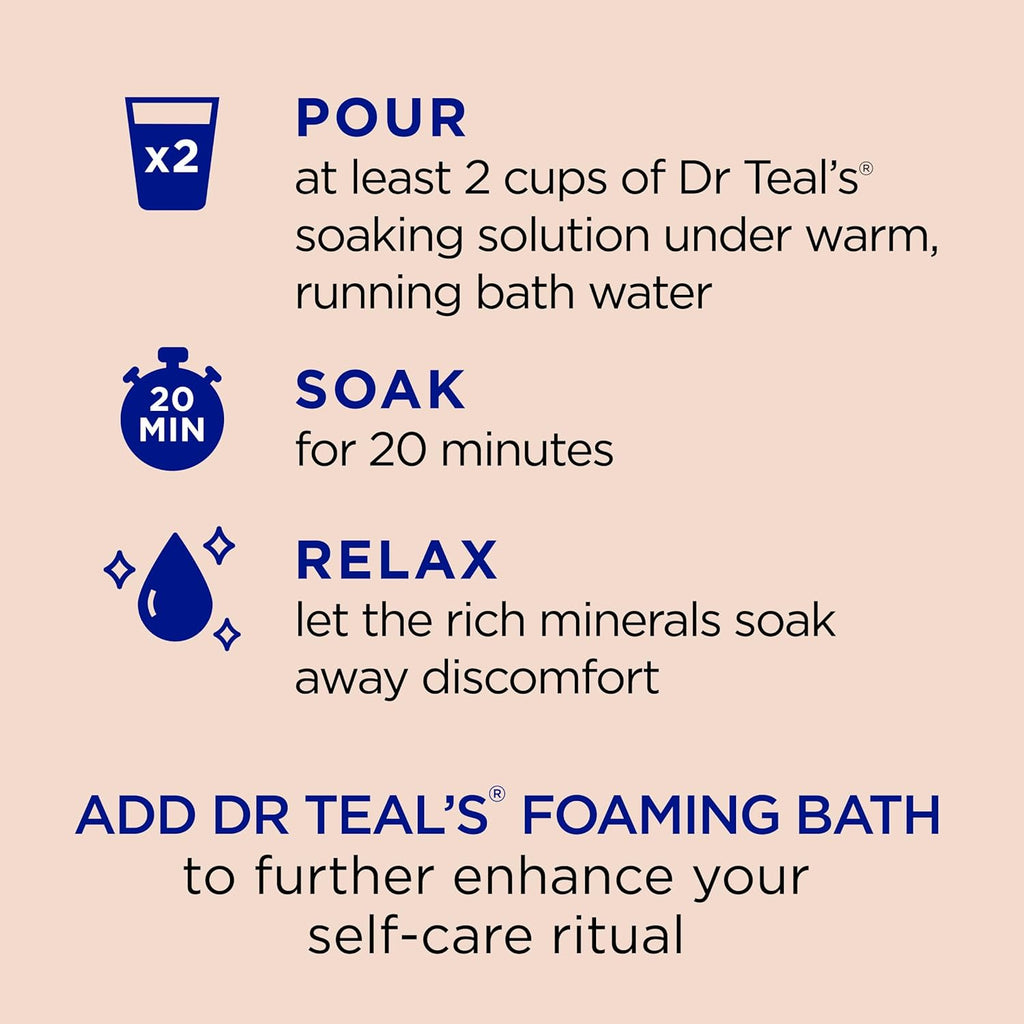 Dr Teal's Epsom Salt Magnesium Soak, Soothe & Comfort with Oat Milk & Argan Oil, 3 lbs