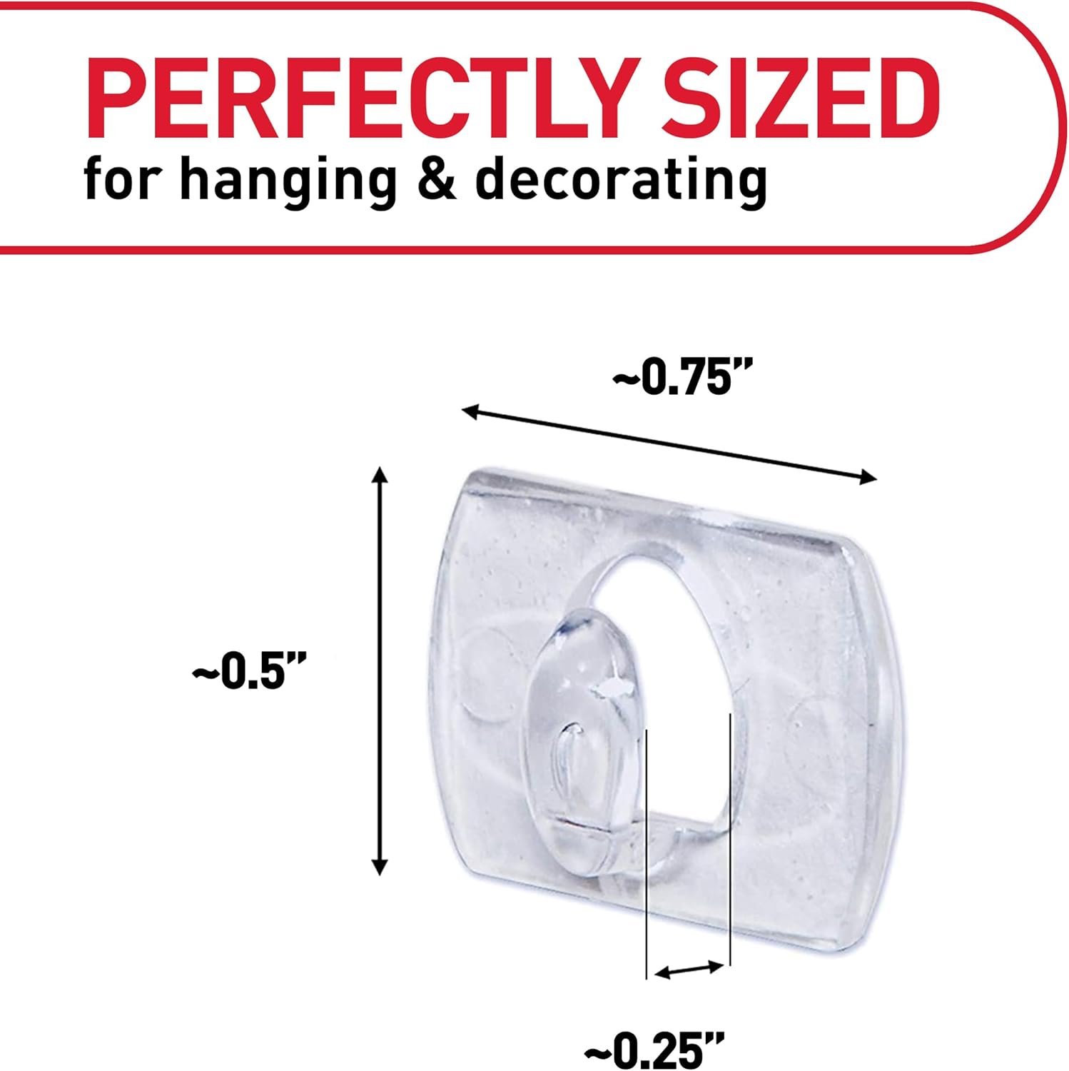 Command Indoor Mini Light Clips, 45 Clear Clips and 54 Command Strips, Damage Free Hanging Christmas Decorations, Wall Clips for Hanging Lights and Cable Management, Holds up to 0.3 lb