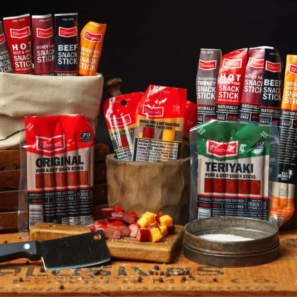 Jerky.com 26pc Meat Sticks Variety Pack | Healthy Snack for Adults | Low Sugar & High Protein | Gluten Free & Keto Meat Sticks | Pork, Turkey, Ham Beef Sticks & Cheese Sticks | Valentines Gifts for Him
