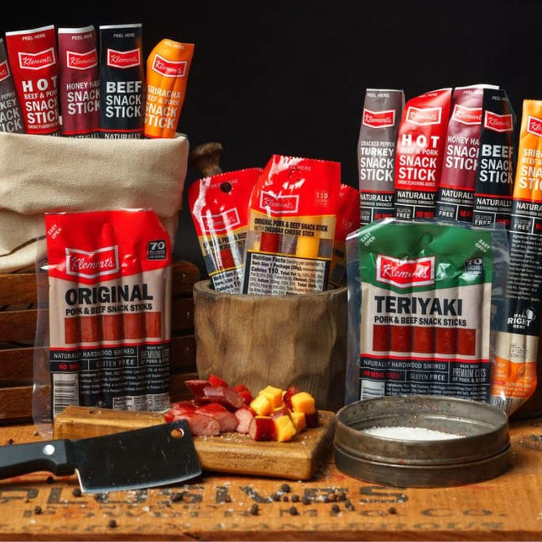 Jerky.com 26pc Meat Sticks Variety Pack | Healthy Snack for Adults | Low Sugar & High Protein | Gluten Free & Keto Meat Sticks | Pork, Turkey, Ham Beef Sticks & Cheese Sticks | Valentines Gifts for Him