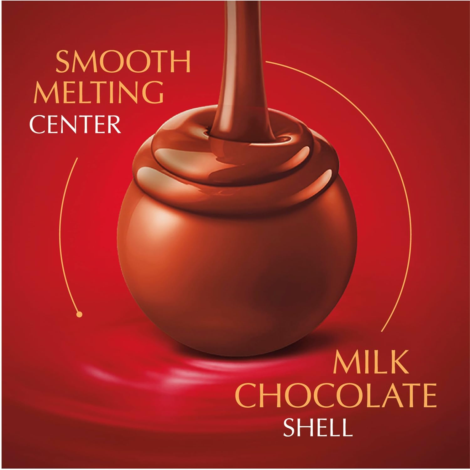 Lindt LINDOR Milk Chocolate Candy Truffles, Milk Chocolate with Melting Truffle Center, 15.2 oz. Bag
