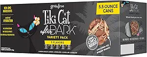 Tiki Cat After Dark Wet Cat Food, Variety Pack, 5.5 oz. Cans (8 Count)
