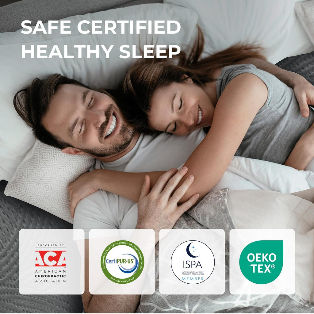 Sweetnight CoolNest 14 Inch King Size Mattress, Cooling King Memory Foam Mattress for Cool Night Sleep, 5-Zone Ergo Support for Pressure Relief, Medium, CertiPUR-US Certified
