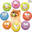 Squeaky Dog Toys Soft Latex Rubber Squeaky Dog Balls for Puppy Small Pet Dogs (8 Pack) (Round Balls)
