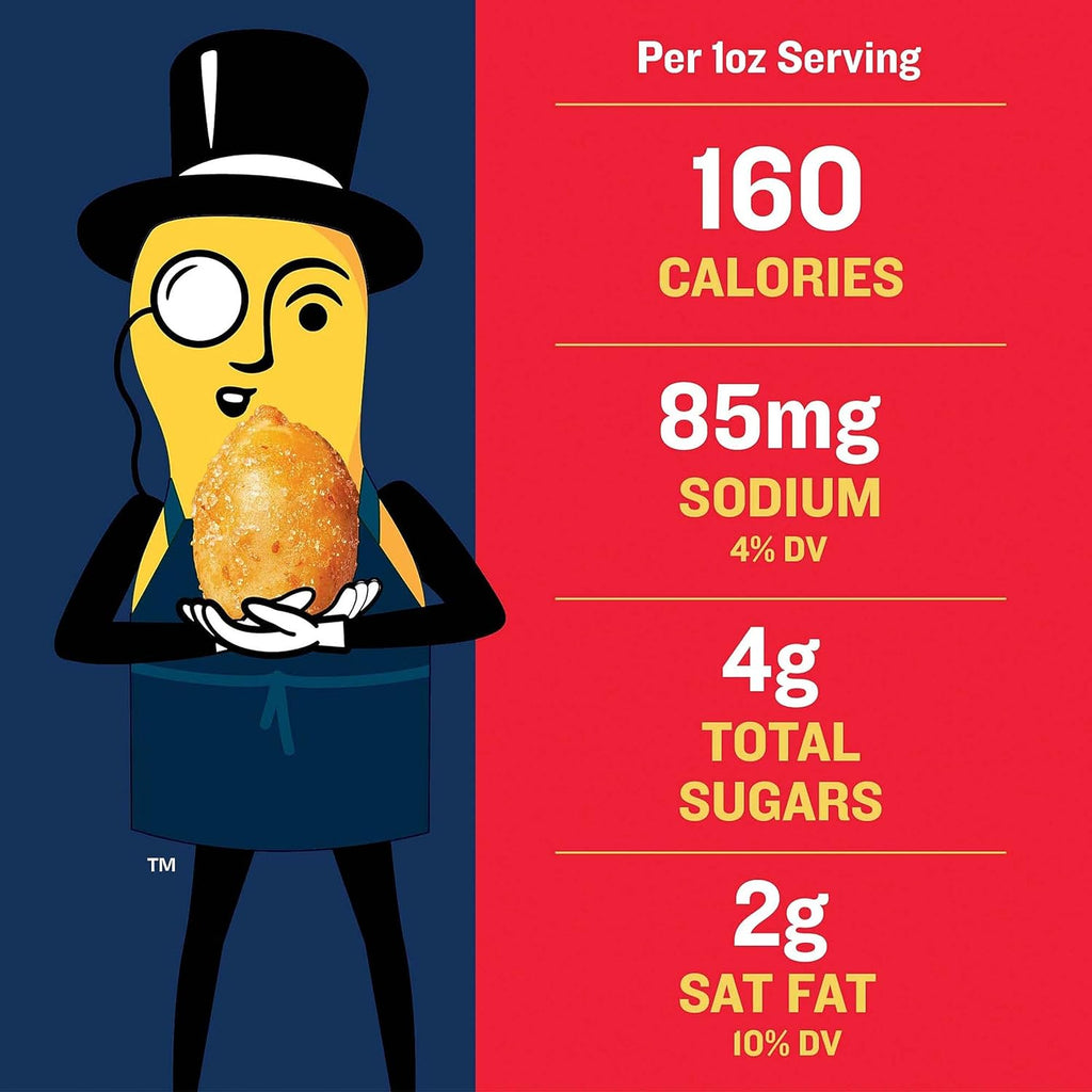 PLANTERS Honey Roasted Peanuts, Dry Roasted Peanuts, Party Snack, Plant-Based Protein, After School Snack, Sweet and Salty, Salted Nuts, Sea Salt & Honey, Snacks for Adults, Kosher, 16oz Jar
